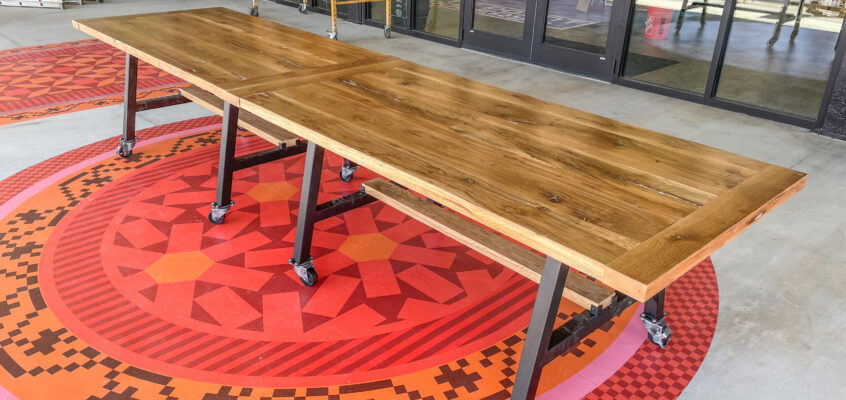 Oak Dining + Pub Tables for South Point Grocery in Downtown Memphis